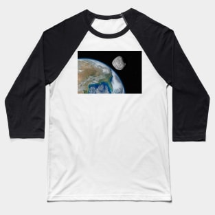 Asteroid approaching planet Earth, elements of this image furnished by NASA Baseball T-Shirt